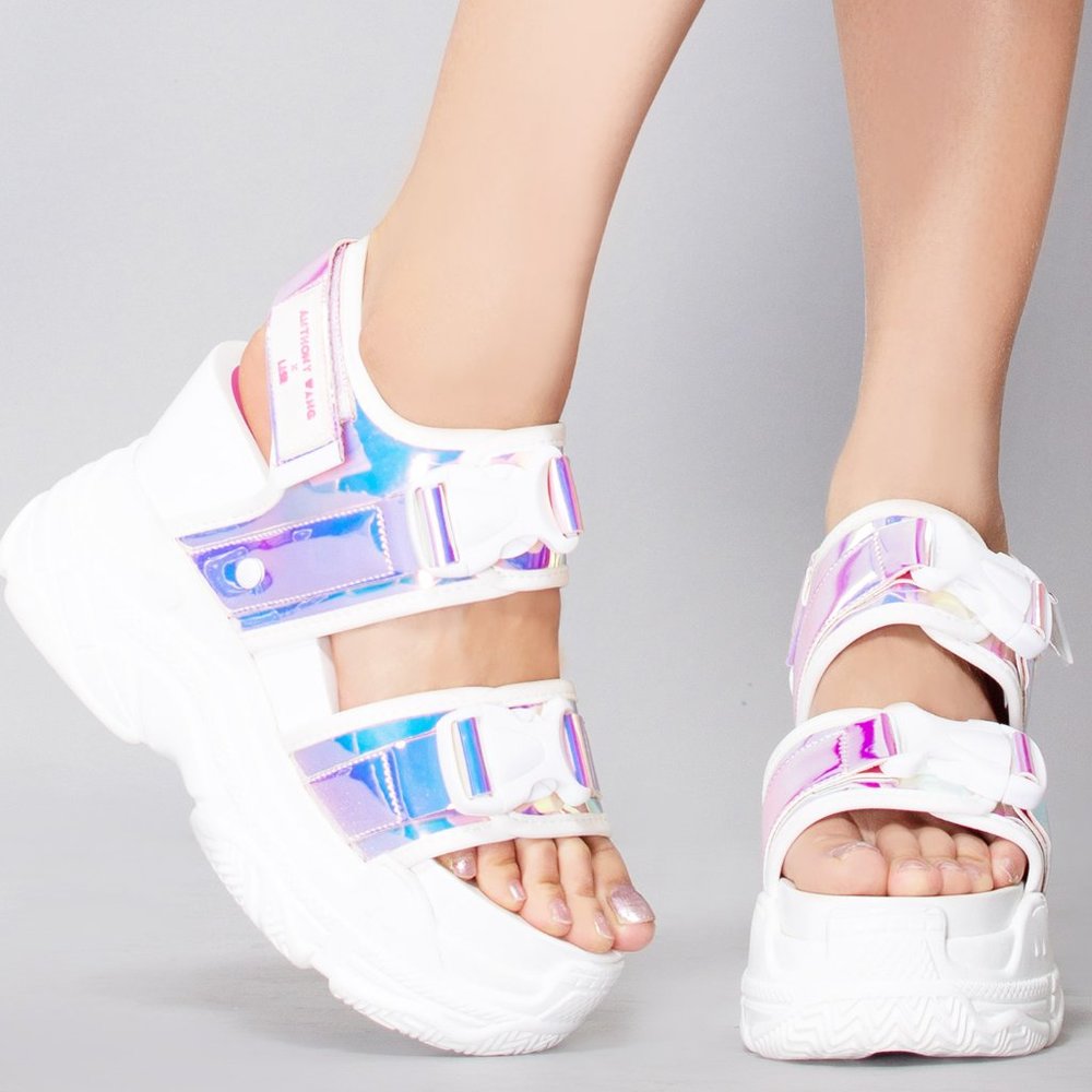 Anthony Wang X LASR Exclusive Peach 02 Virtuosity Platform Sandals